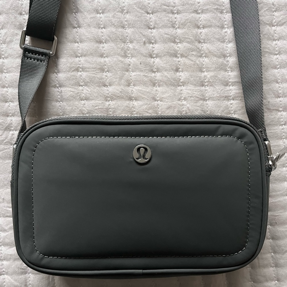 Lululemon Crossbody Camera Bag- Grey Sage
